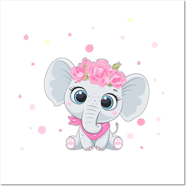 Cute baby elephant Wall Art by marleks